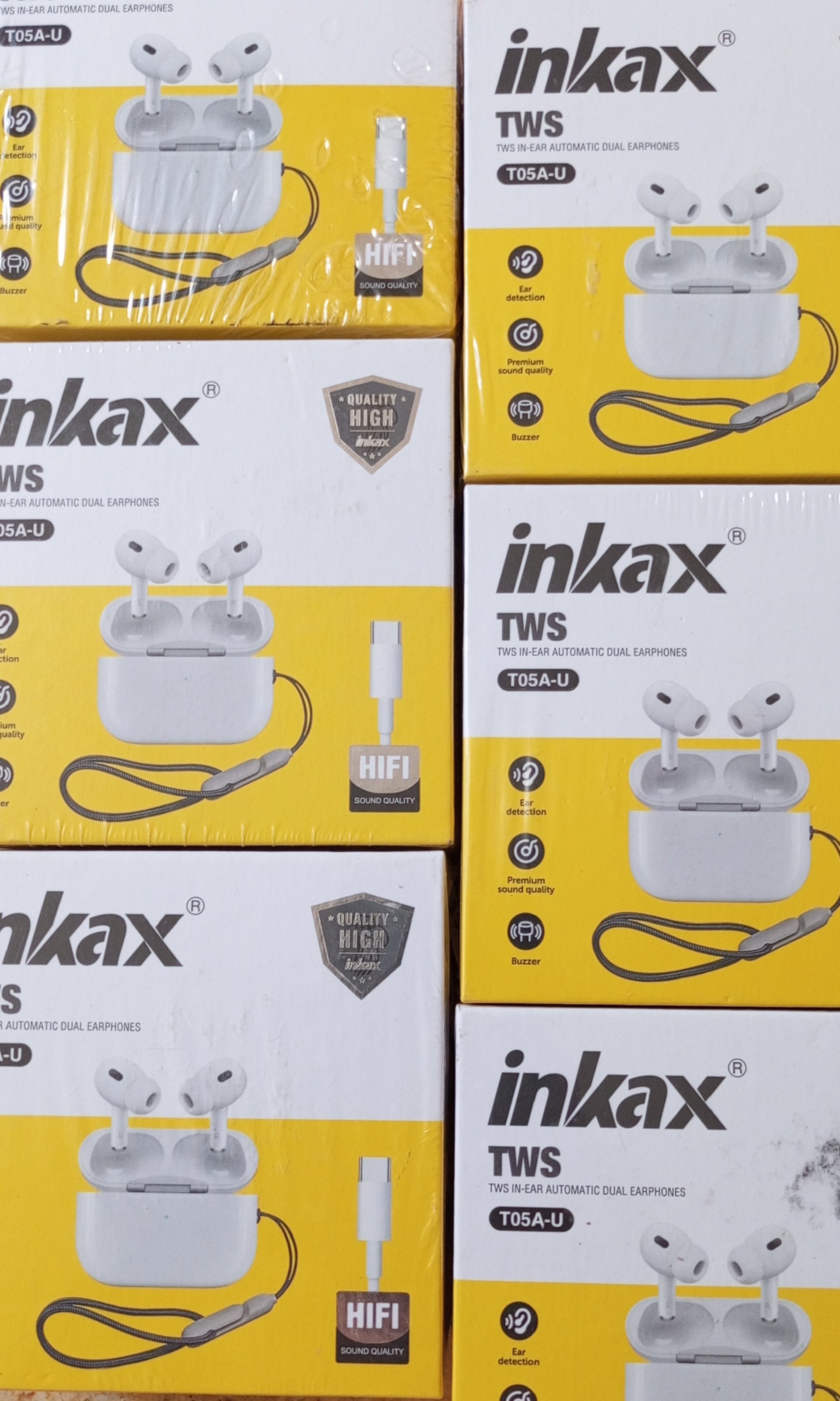 سماعات ايربودز INKAX لاسلكية بخاصية الغاء الضوضاء - صوت نقي وعزل تام