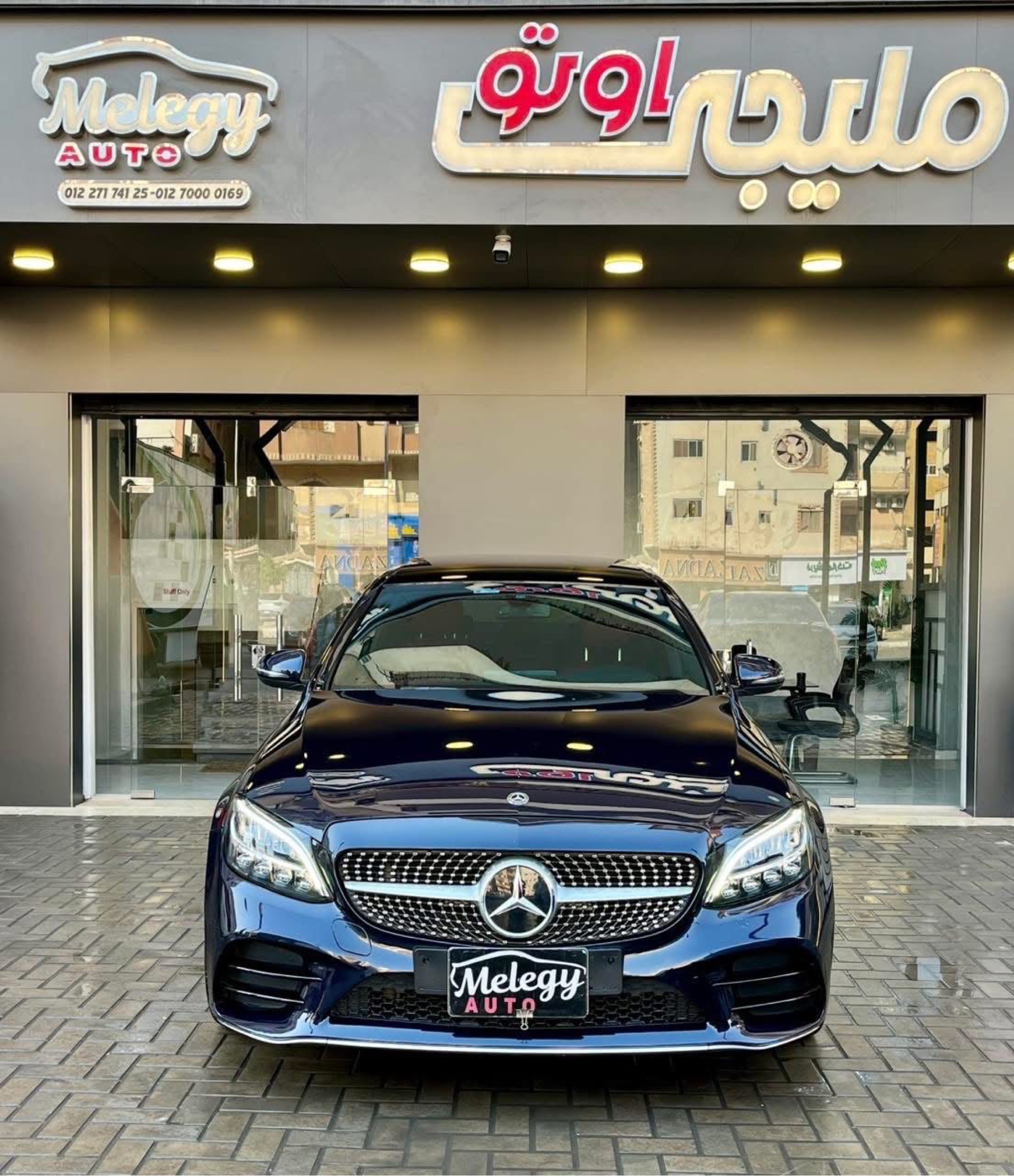 مرسيدس C 180 2019 أوتوماتيك أزرق مستعمل بحالة الجديد